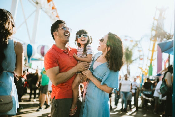 Family enjoys a day at the fair