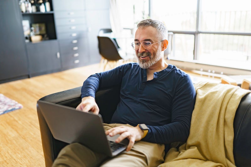 man opening a certificate of deposit