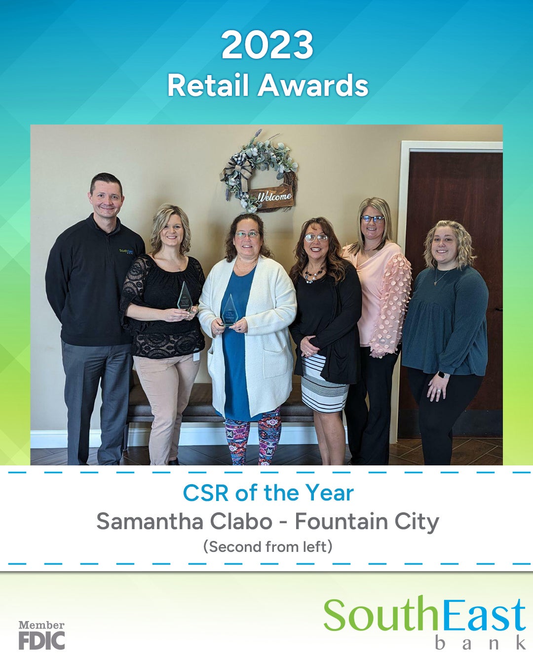 SouthEast Bank Announces  2023 Retail Award Winners