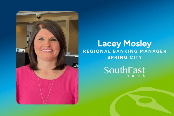 Lacey Mosley, SouthEast Bank Branch Manager in Spring City, TN
