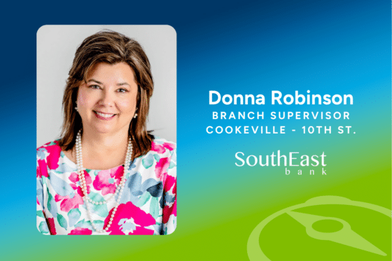 Donna Robinson, SouthEast Bank Branch Supervisor in Cookeville, TN